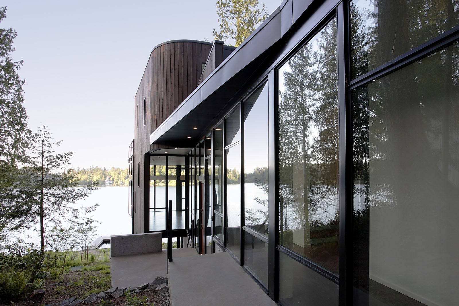 Lake house view