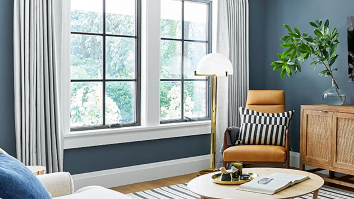 Front living area showing double casement windows