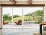 V300 Patio Door in a dining room.