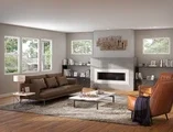 Front living area showing wall of window combinations