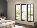 Black windows in Bedroom 