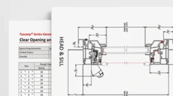 Stacked papers with technical drawings on the pages