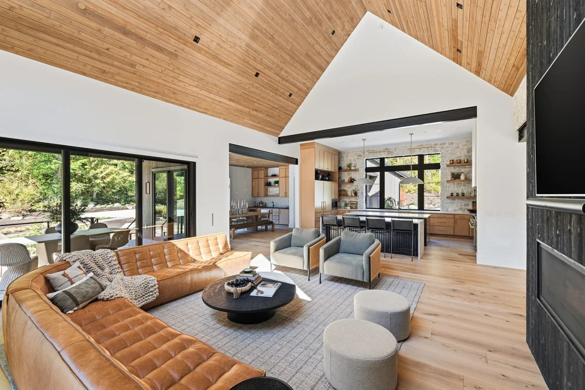 Northwest Idea House Living Room and Kitchen view