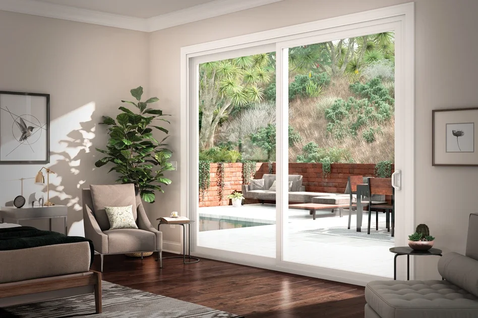 Best Budget: Vinyl Sliding Glass Doors, MILGARD