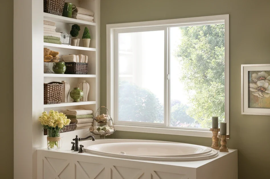 bathroom windows, skyline, MILGARD