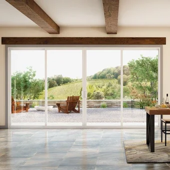 V300 Patio Door in a dining room.