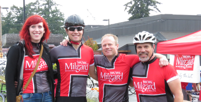 Milgard team and Bike MS 2018