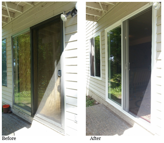 Before and after of replacing windows