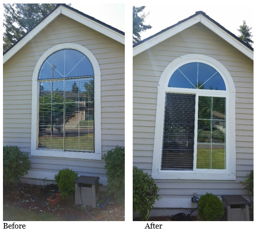 Before and after of replacing windows