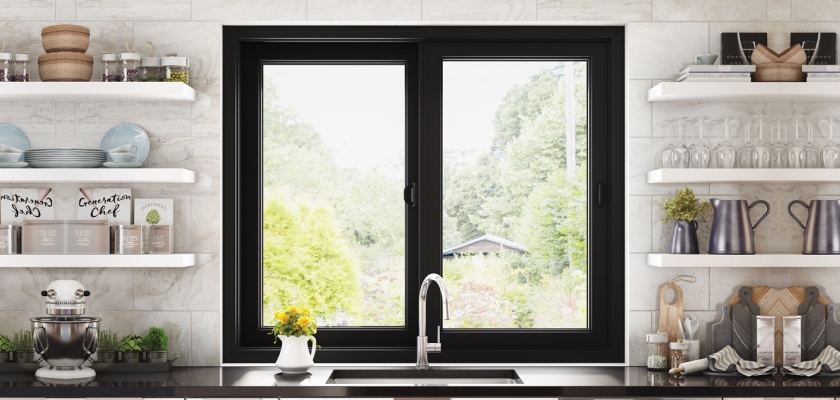 Black Kitchen Window Frames