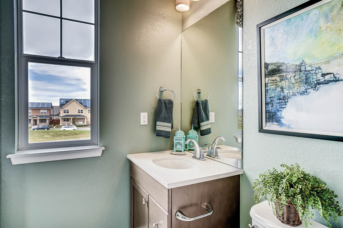 bathroom with vinyl windows