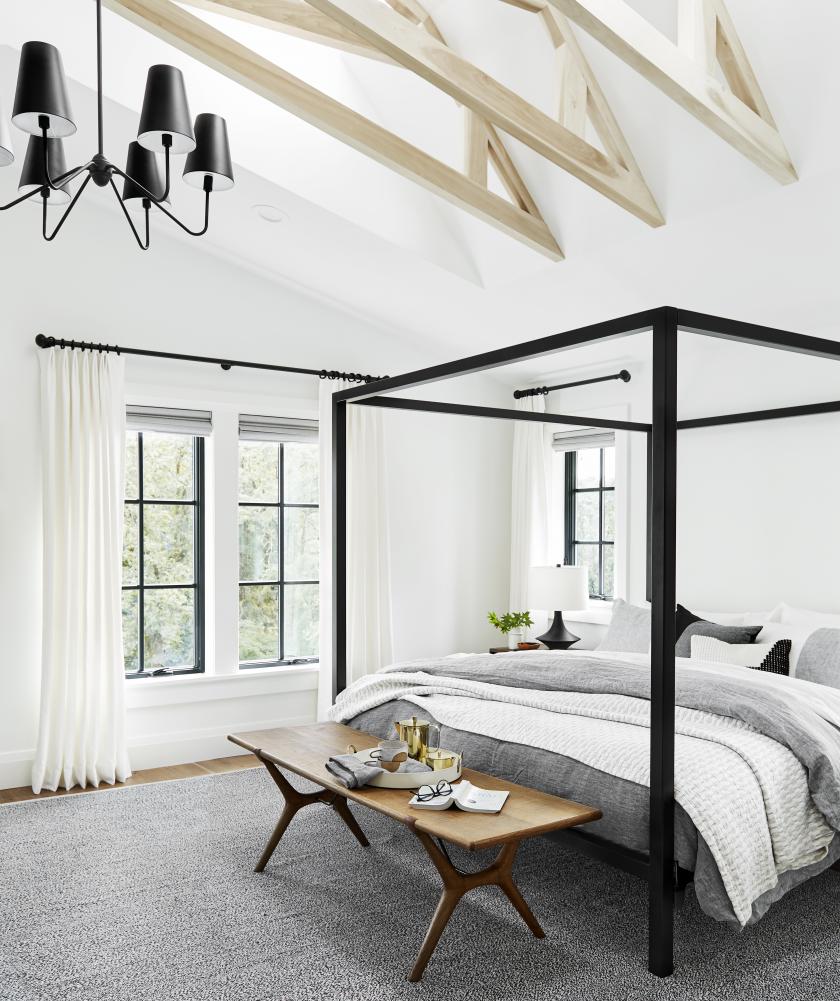 Bedroom Black Windows