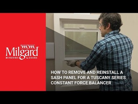 How to Remove and Reinstall a Sash Panel for a Tuscany® Series | V400 Constant Force Balancer