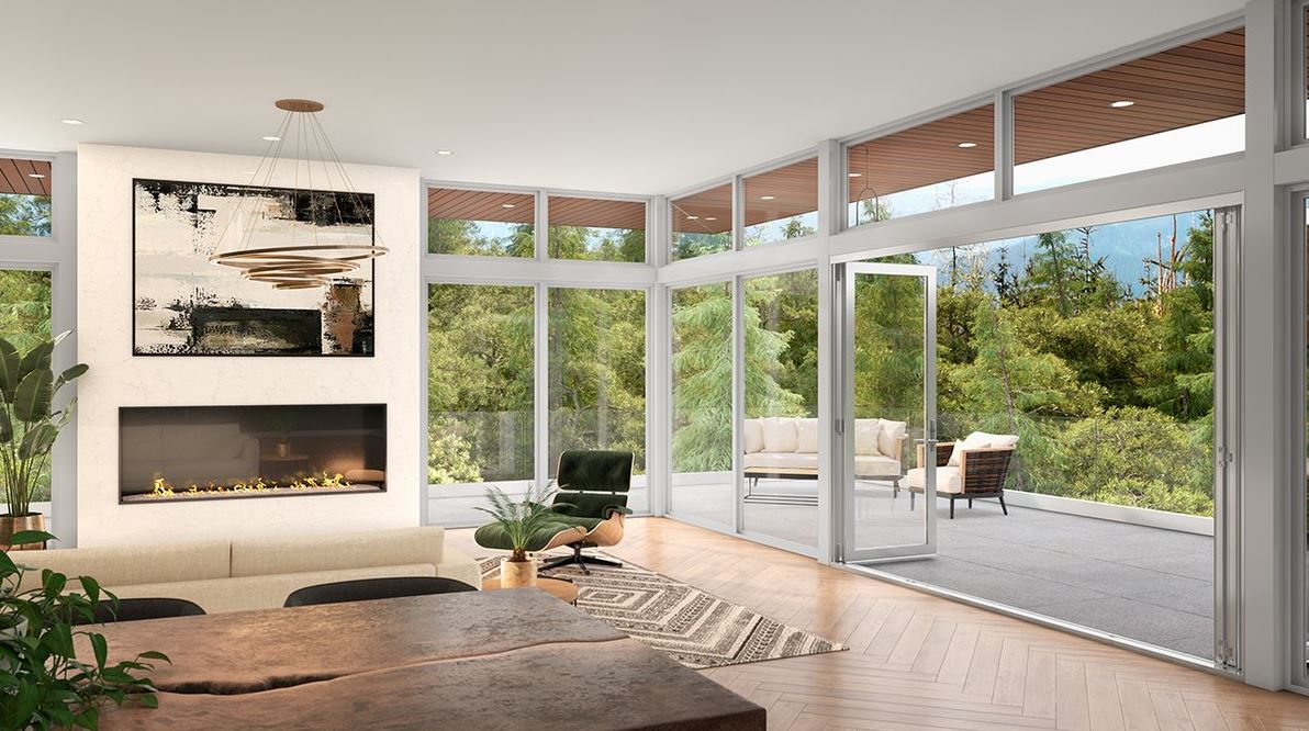 Bi-Fold Glass Wall Patio Door