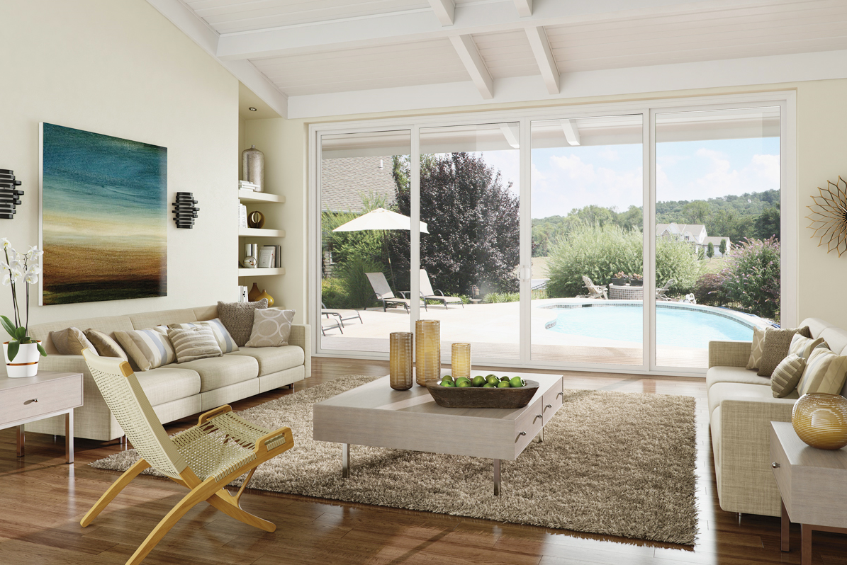 Milgard vinyl sliding patio door