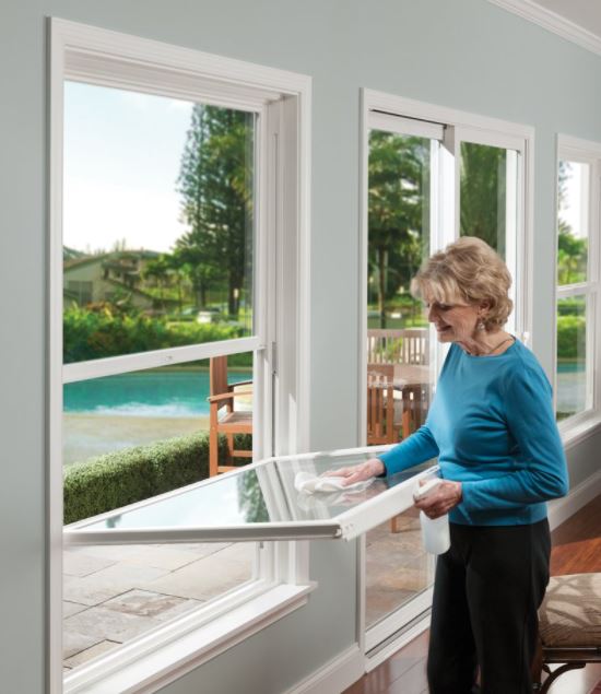 Double Hung Window Tilts for Easy Cleaning