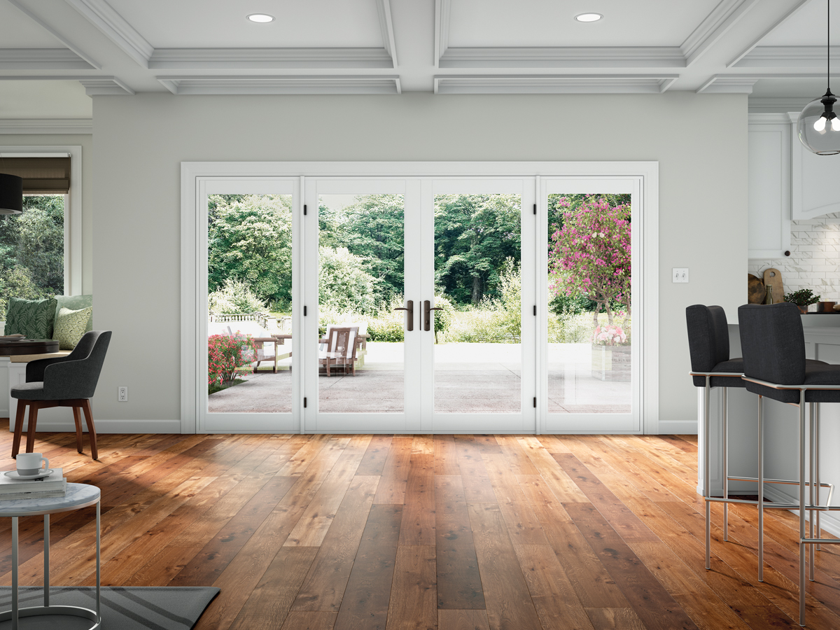 French patio doors in dining room