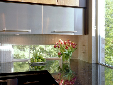 Backsplash Kitchen Window .Instead of replacing your upper kitchen cabinets with windows. Consider adding a window backsplash below the cabinets to let in more natural light. While under counter lighting helps eliminate dark spaces beneath cabinets, natural light during daylight hours is even more beneficial and beautiful.