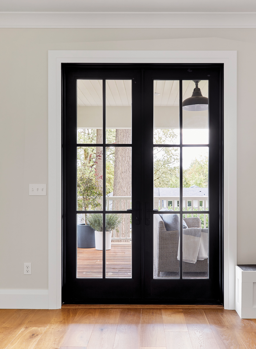 Black Bean Fiberglass French Patio doors